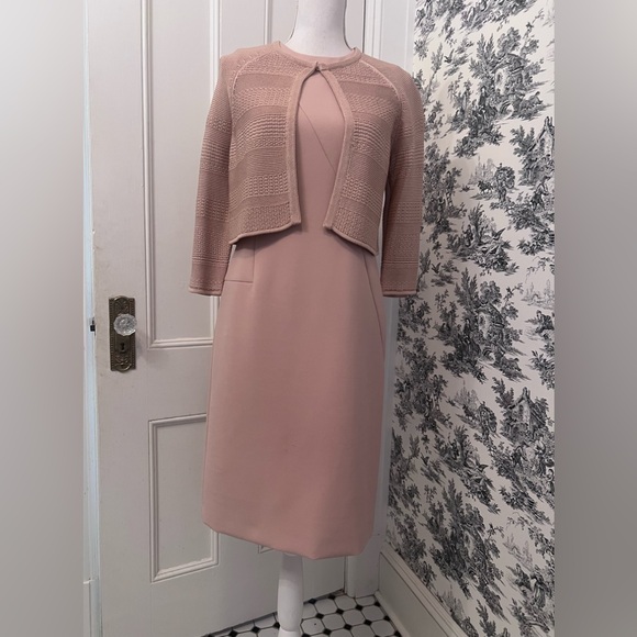 Hugo Boss Dresses & Skirts - Hugo Boss women’s dusty Rose dress and sweater set size 4